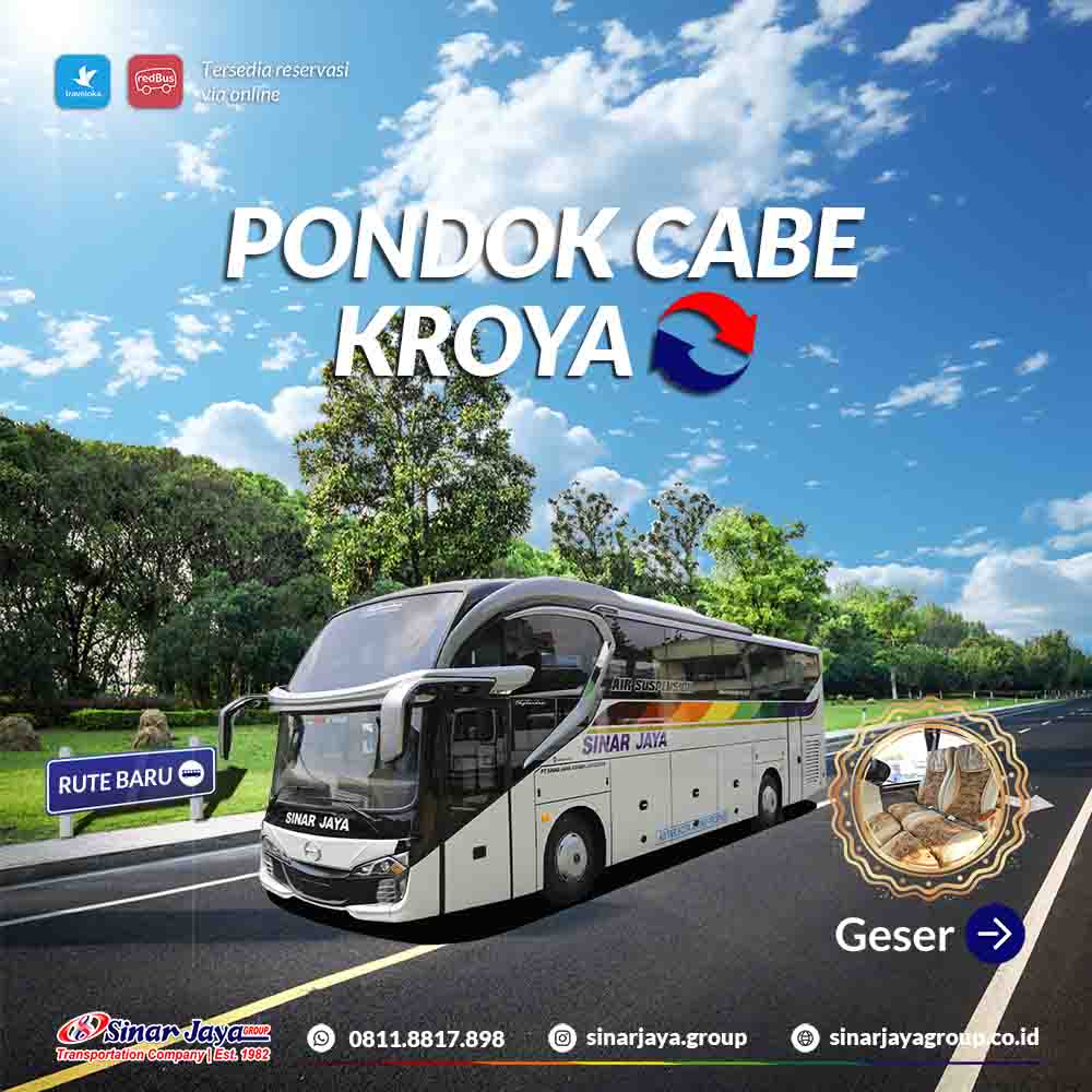LAYANAN RUTE PO SINAR JAYA: PONDOK CABE ↔ KROYA (PP)